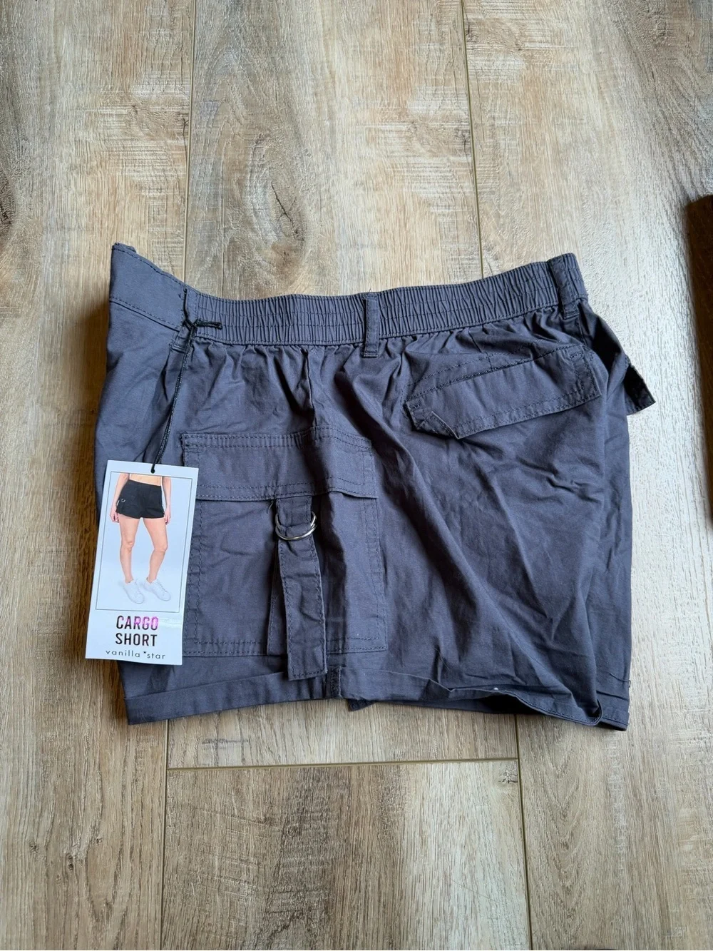 Vanilla Star Men's Charcoal Cargo Shorts